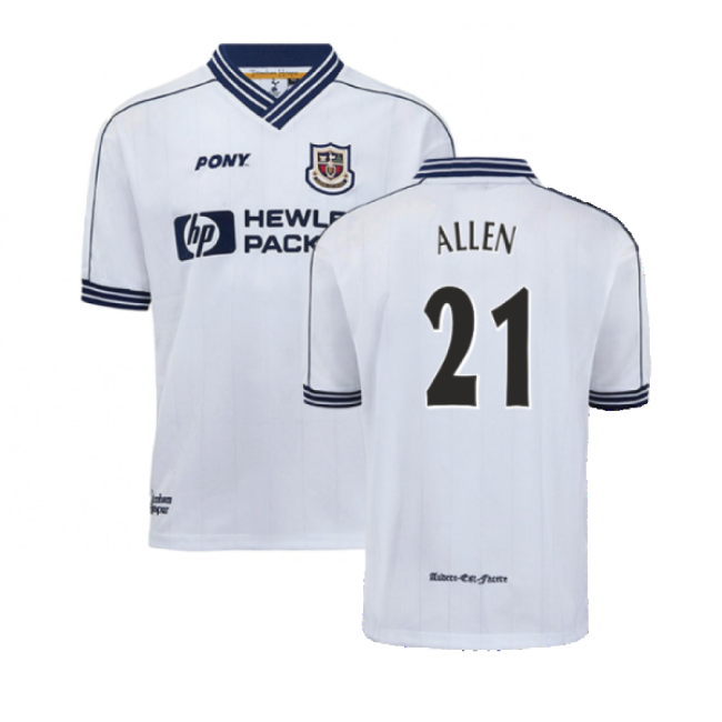 1997-1999 Tottenham Home Pony Retro Shirt (Allen 21)-Vantage Point Soccer