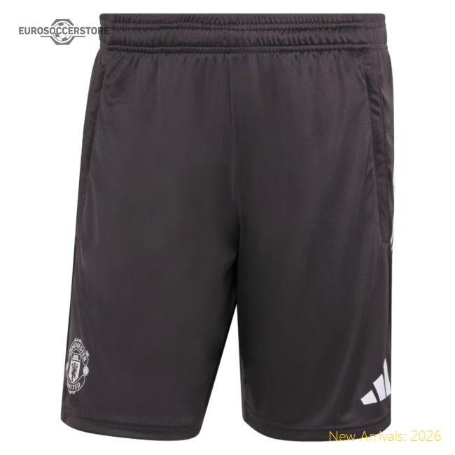 2025-2026 Man Utd Training Shorts (Aurora Black)-Vantage Point Soccer