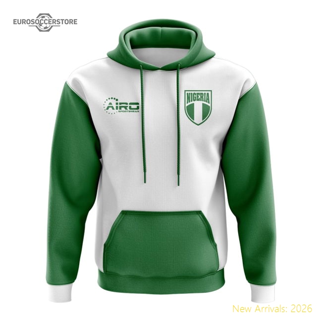 Nigeria Concept Country Football Hoody (White)-Vantage Point Soccer