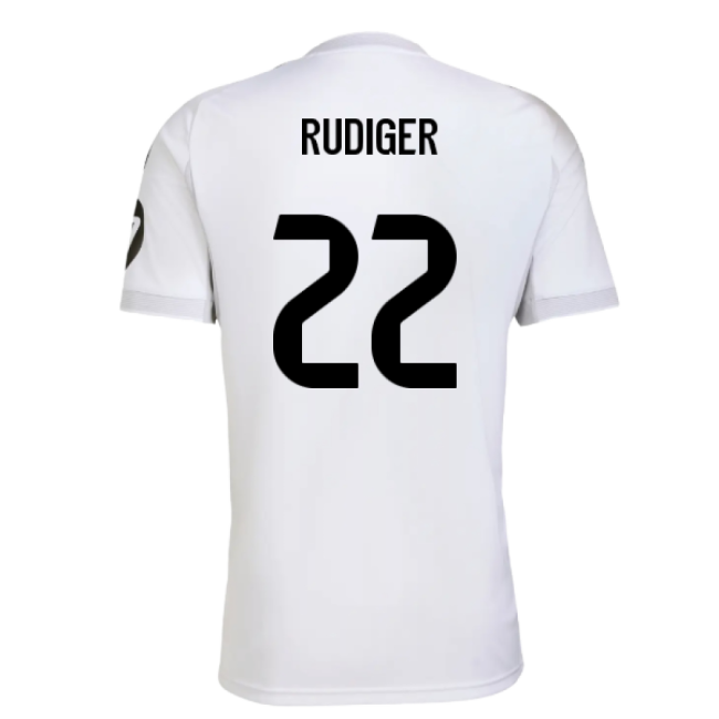 2025-2026 Real Madrid Home Shirt (Rudiger 22)-Vantage Point Soccer