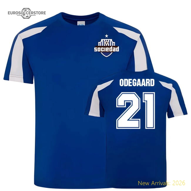 Martin Odegaard Real Sociedad Sports Training Jersey (Blue)-Vantage Point Soccer