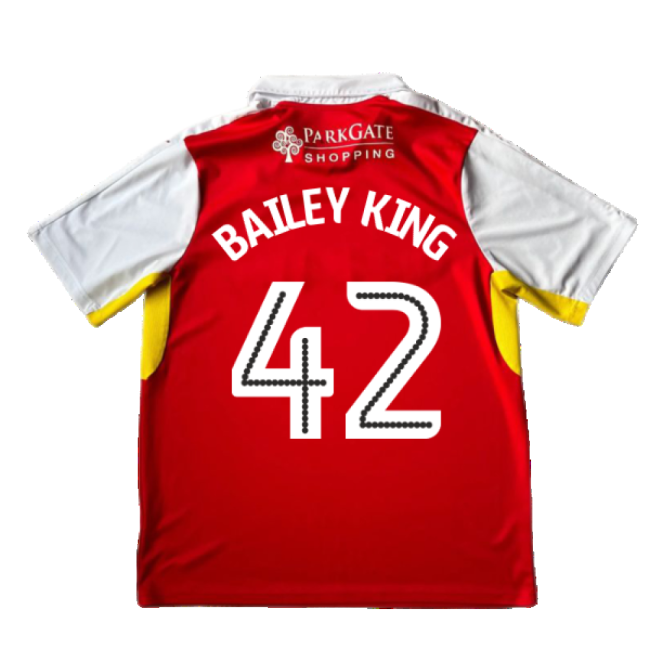 Rotherham 2016-17 Home Shirt ((Good) XL) (Bailey King 42)-Vantage Point Soccer