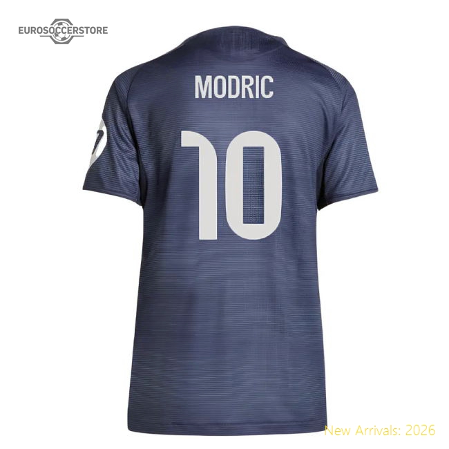 2025-2026 Real Madrid Authentic Away Shirt (Ladies) (Modric 10)-Vantage Point Soccer