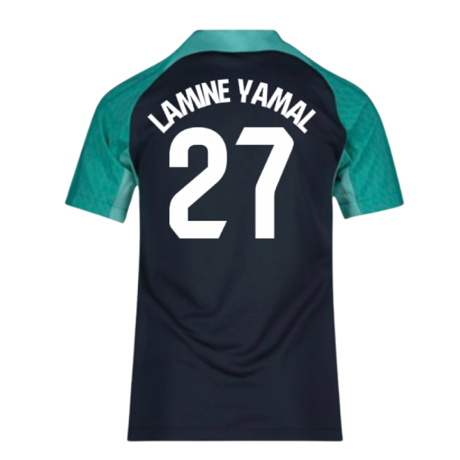 2023-2024 Barcelona Training Shirt (Thunder) - Kids (Lamine Yamal 27)-Vantage Point Soccer