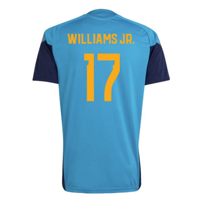 2026-2027 Spain Training Jersey (Bold Aqua) (Williams Jr. 17)-Vantage Point Soccer