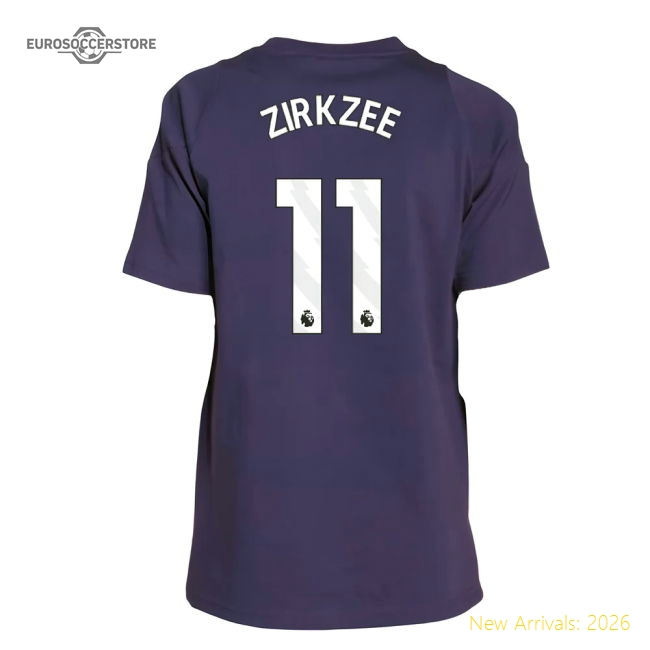 2025-2026 Man Utd Training Tee (Aurora Plum) - Kids (Zirkzee 11)-Vantage Point Soccer