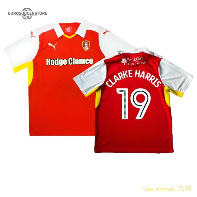 Rotherham 2016-17 Home Shirt ((Good) XL) (Clarke Harris 19)-Vantage Point Soccer