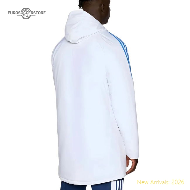 2025-2026 Real Madrid EU Parka (White)-Vantage Point Soccer
