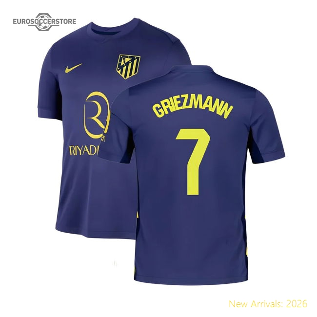 2025-2026 Atletico Madrid Away Shirt (Griezmann 7)-Vantage Point Soccer