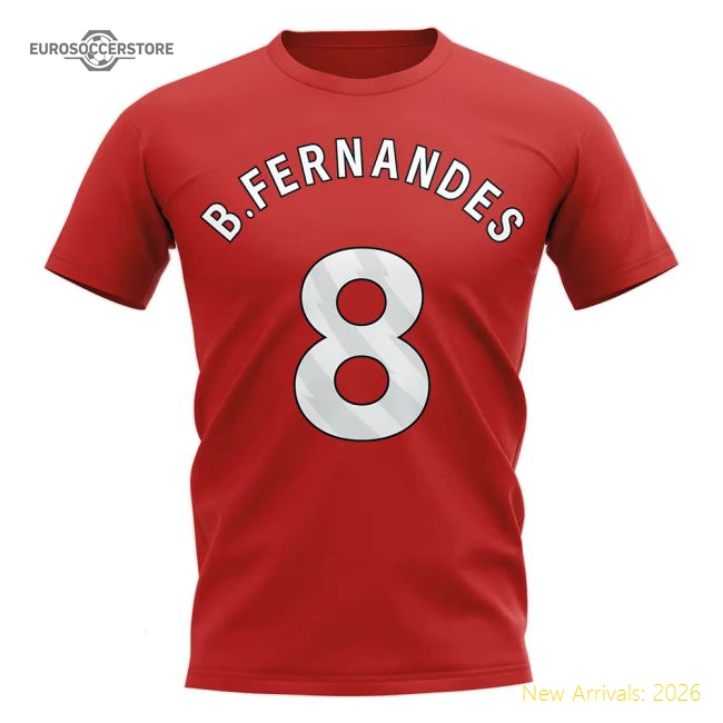 Bruno Fernandes Man Utd Hero T-shirt (Red)-Vantage Point Soccer