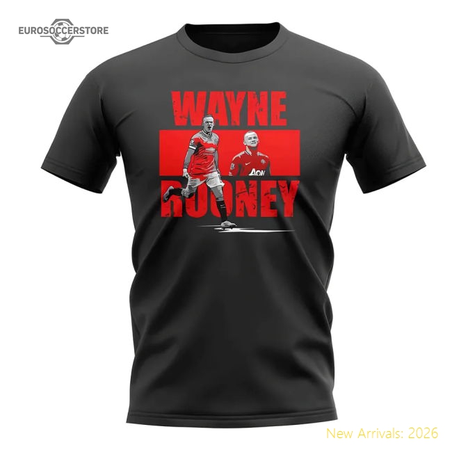 Wayne Rooney Player Collage T-Shirt (Black)-Vantage Point Soccer