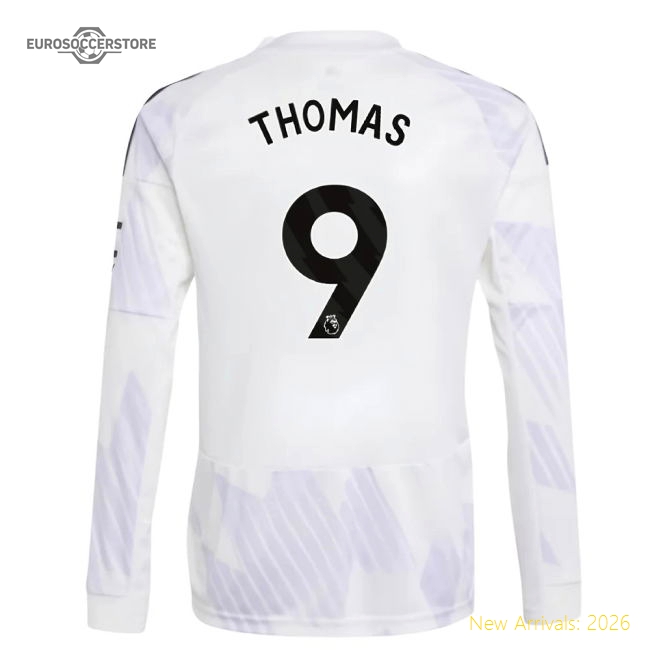 2025-2026 Man Utd Long Sleeve Away Shirt (Kids) (Thomas 9)-Vantage Point Soccer