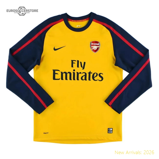2008-2009 Arsenal Long Sleeve Away Shirt-Vantage Point Soccer