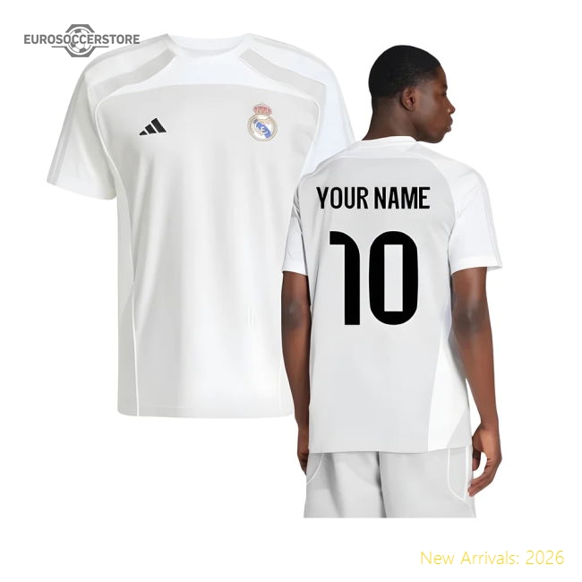 2025-2026 Real Madrid UBP Tee (White) (Your Name)-Vantage Point Soccer