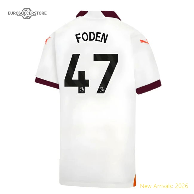 2023-2024 Man City Away Shirt (Kids) (FODEN 47)-Vantage Point Soccer