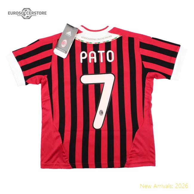 AC Milan 2011-12 Home Shirt (XSB) Pato #7 (Excellent)-Vantage Point Soccer