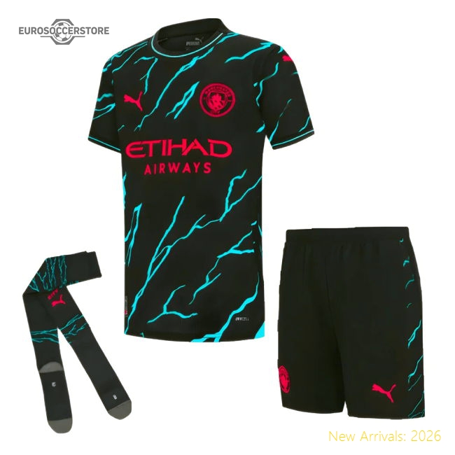 2023-2024 Man City Third Mini Kit-Vantage Point Soccer