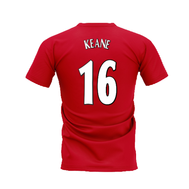 Manchester United 1998-1999 Retro Shirt T-shirt (Red) (Keane 16)-Vantage Point Soccer