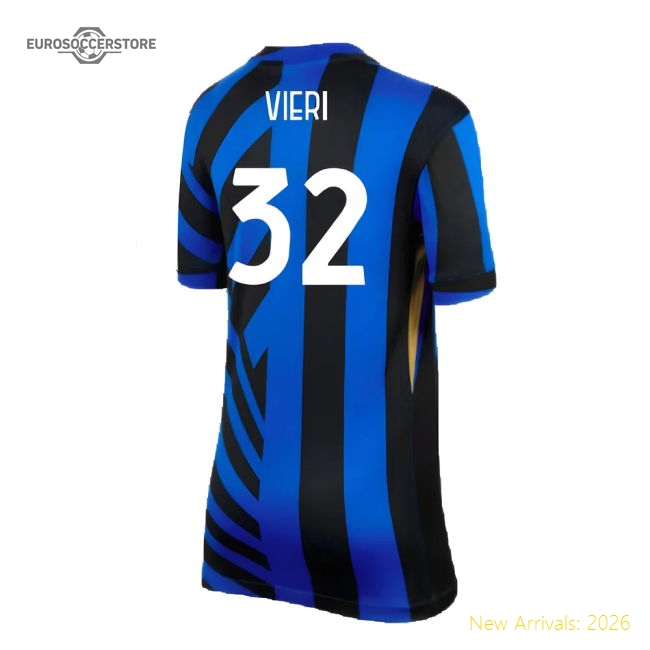 2024-2025 Inter Milan Home Shirt (Kids) (Vieri 32)-Vantage Point Soccer
