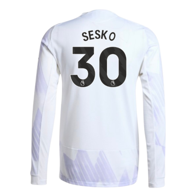 2025-2026 Man Utd Authentic Long Sleeve Away Shirt (Sesko 30)-Vantage Point Soccer