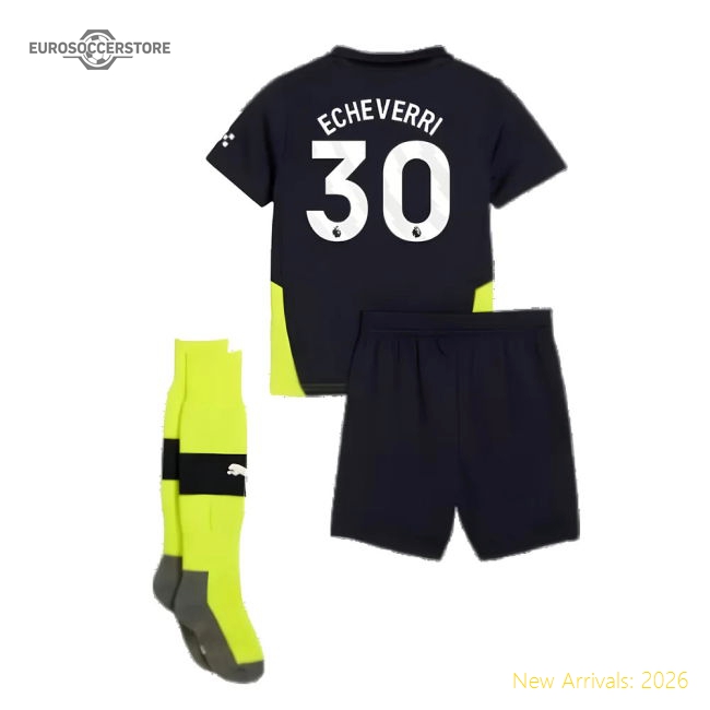 2024-2025 Man City Away Mini Kit (Echeverri 30)-Vantage Point Soccer