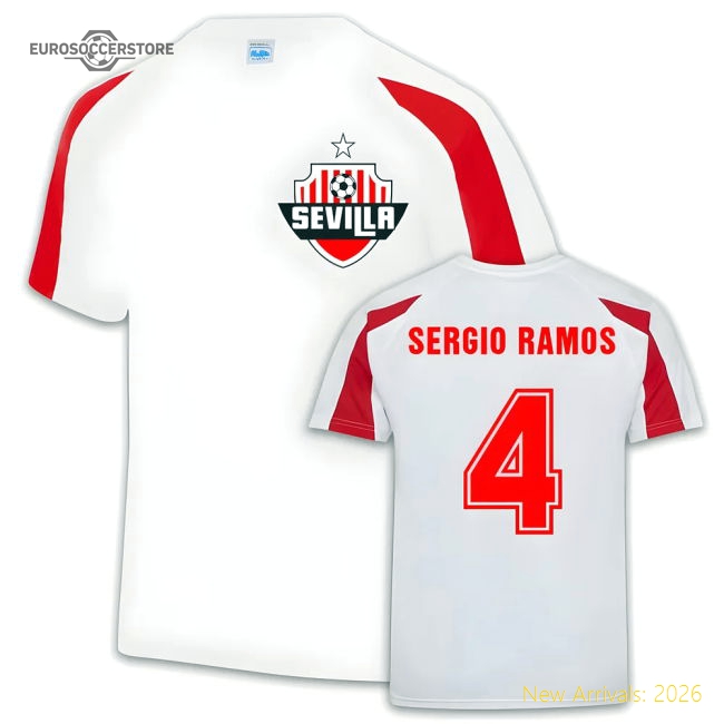 Sevilla Sports Training Jersey (Sergio Ramos 4)-Vantage Point Soccer