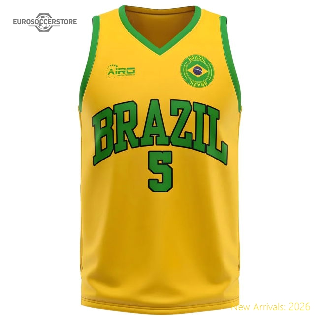 Brazil Home Concept Basketball Shirt-Vantage Point Soccer