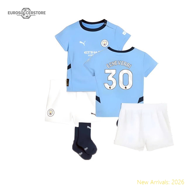 2024-2025 Man City Home Baby Kit (Echeverri 30)-Vantage Point Soccer