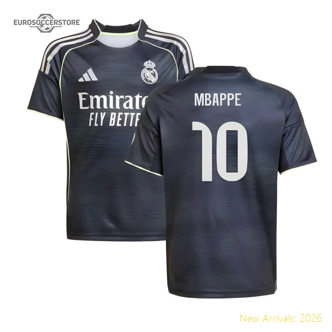 2025-2026 Real Madrid Away Shirt (Kids) (Mbappe 10)-Vantage Point Soccer