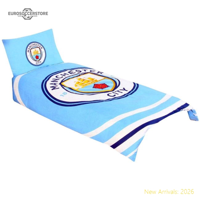 Manchester City FC Pulse Single Duvet Set-Vantage Point Soccer