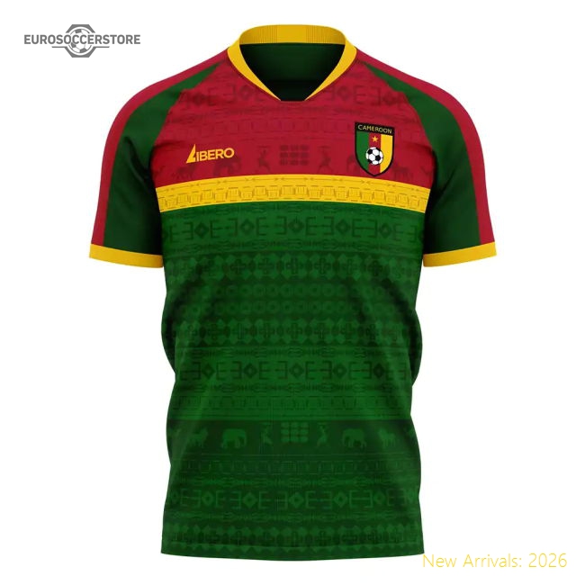 Cameroon 2025-2026 Home Concept Football Kit (Libero) (Your Name)-Vantage Point Soccer