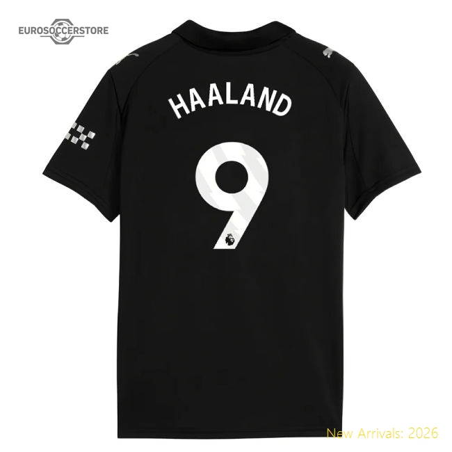 2025-2026 Man City Away Mini Kit (Haaland 9)-Vantage Point Soccer