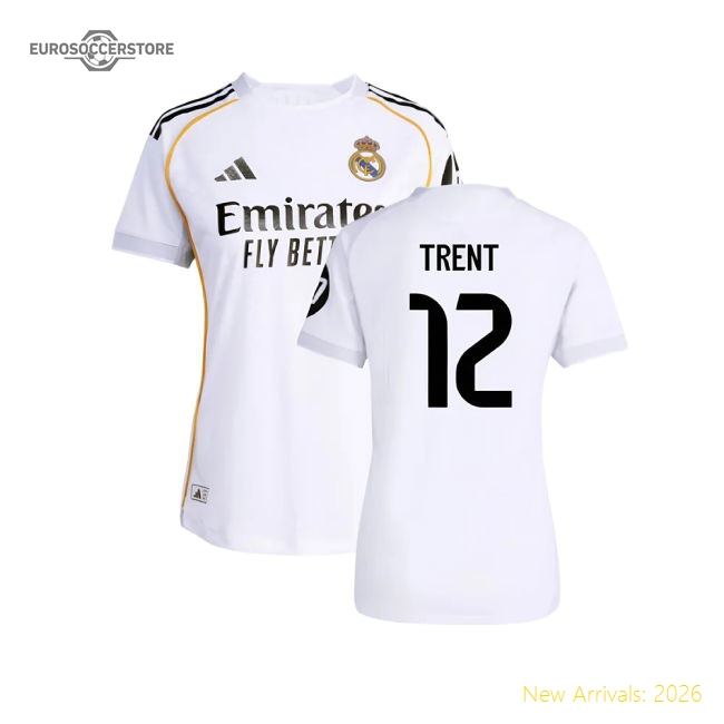 2025-2026 Real Madrid Authentic Home Shirt (Womens) (Trent 12)-Vantage Point Soccer