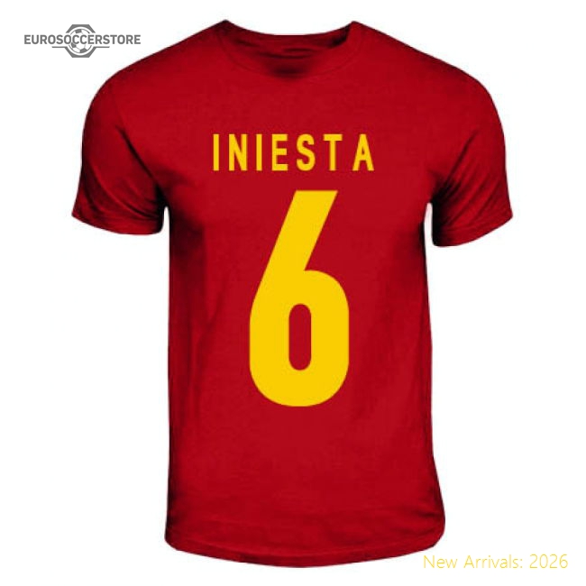 Iniesta Spain Hero T-shirt (red)-Vantage Point Soccer