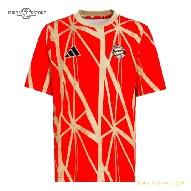 2024-2025 Bayern Munich Pre-Match Shirt (Red)-Vantage Point Soccer