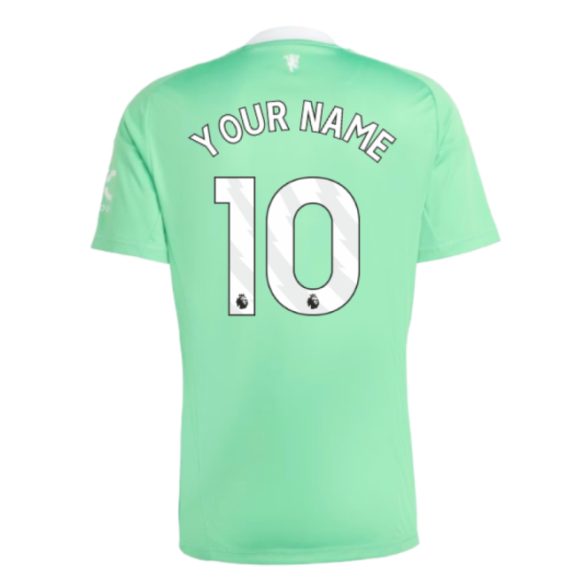 2025-2026 Man Utd Third Goalkeeper Shirt (Green) (Your Name)-Vantage Point Soccer