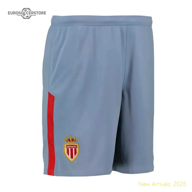 2017-2018 Monaco Away Nike Football Shorts (Kids)-Vantage Point Soccer