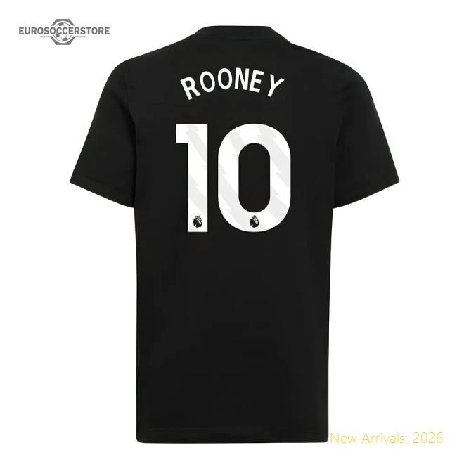2025-2026 Man Utd EU Training Tee (Black) (Rooney 10)-Vantage Point Soccer