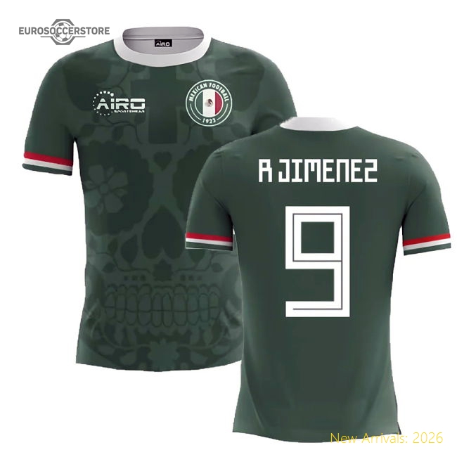 2025-2026 Mexico Home Concept Football Shirt (R.Jimenez 9)-Vantage Point Soccer