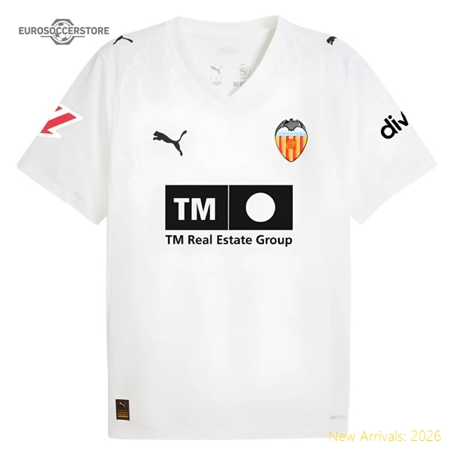 2025-2026 Valencia Home Shirt (Kids) (Your Name)-Vantage Point Soccer