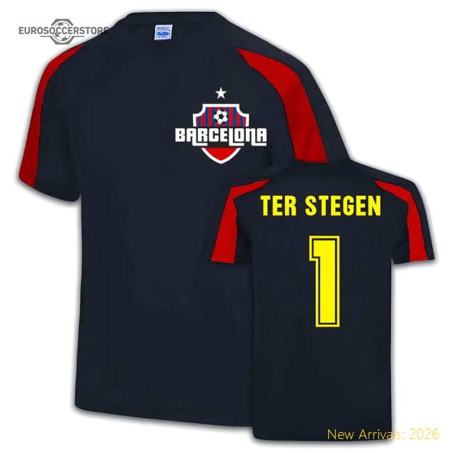 Barcelona Sports Training Jersey (Ter Stegen 1)-Vantage Point Soccer