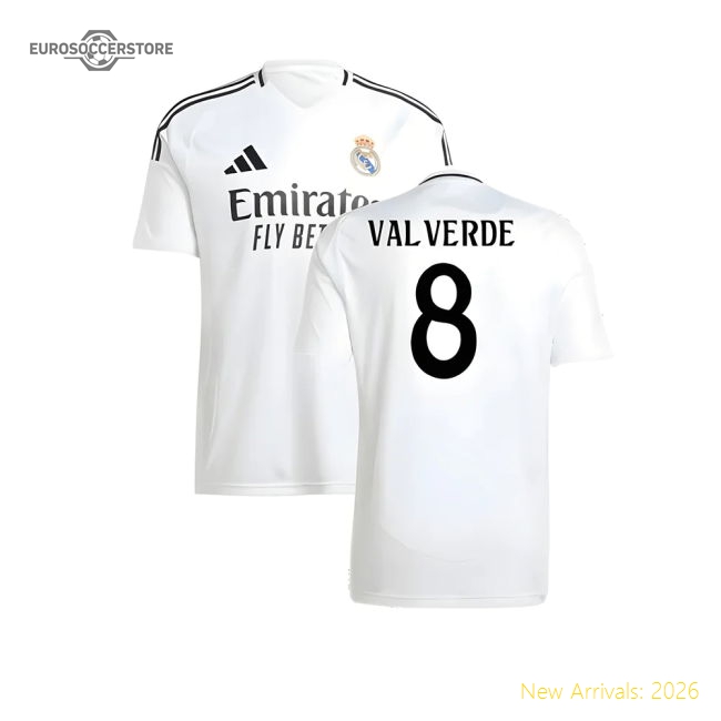 2024-2025 Real Madrid Home Shirt (Valverde 8)-Vantage Point Soccer
