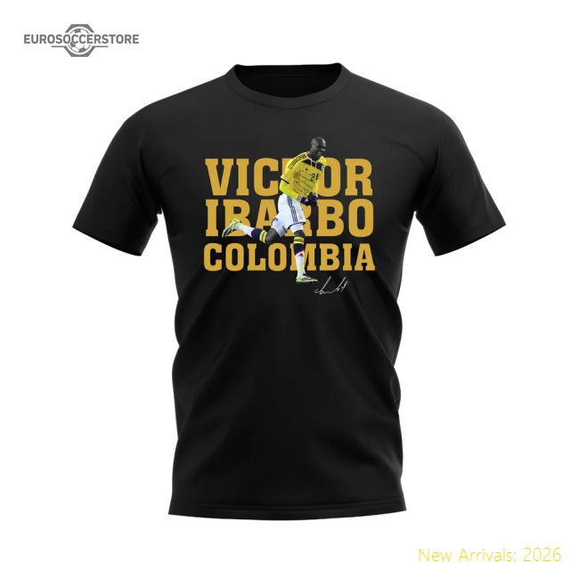 Victor Ibarbo Colombia Player Tee (Black)-Vantage Point Soccer
