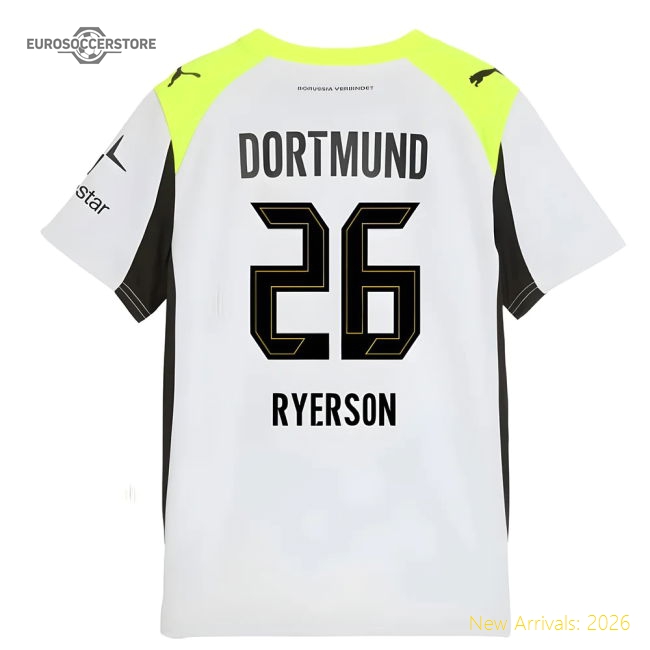 2025-2026 Borussia Dortmund Away Shirt (Kids) (Ryerson 26)-Vantage Point Soccer