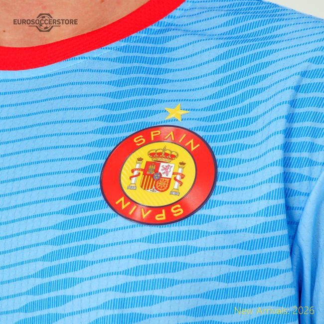 Spain Legacy Football Jersey Blue (Wolvate) Adult Short Sleeve-Vantage Point Soccer