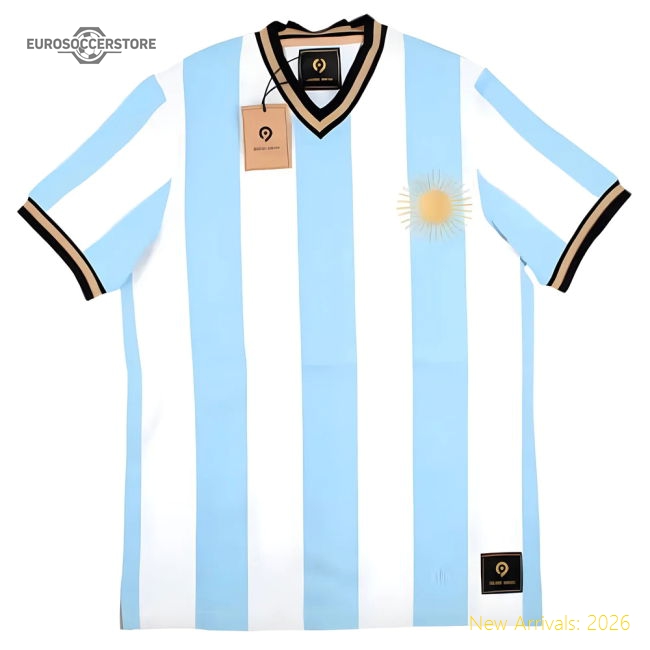 False Nein Argentina Home Vintage Shirt (MARADONA 10)-Vantage Point Soccer