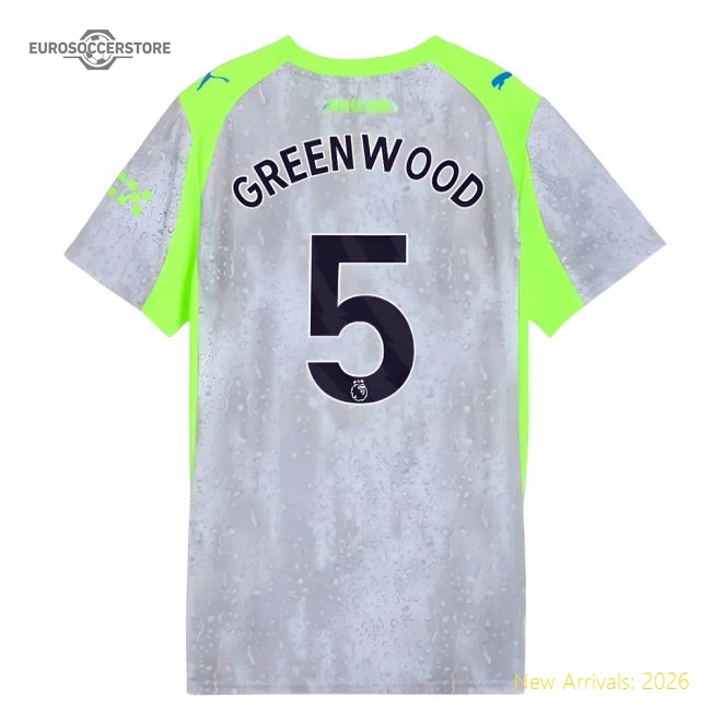 2025-2026 Man City Third Shirt (Womens) (Greenwood 5)-Vantage Point Soccer
