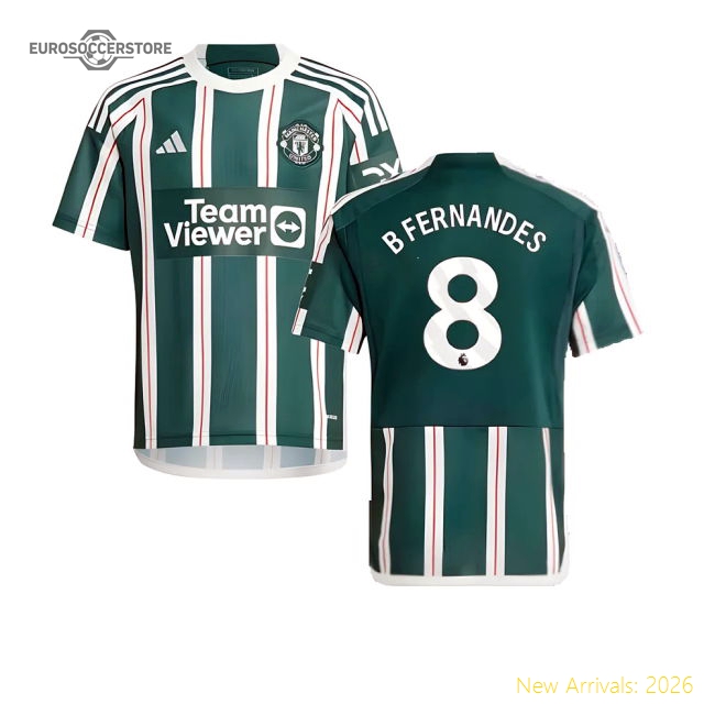 2023-2024 Man Utd Away Shirt (Kids) (B Fernandes 8)-Vantage Point Soccer
