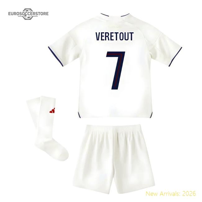2025-2026 Olympique Lyon Home Mini Kit (Veretout 7)-Vantage Point Soccer