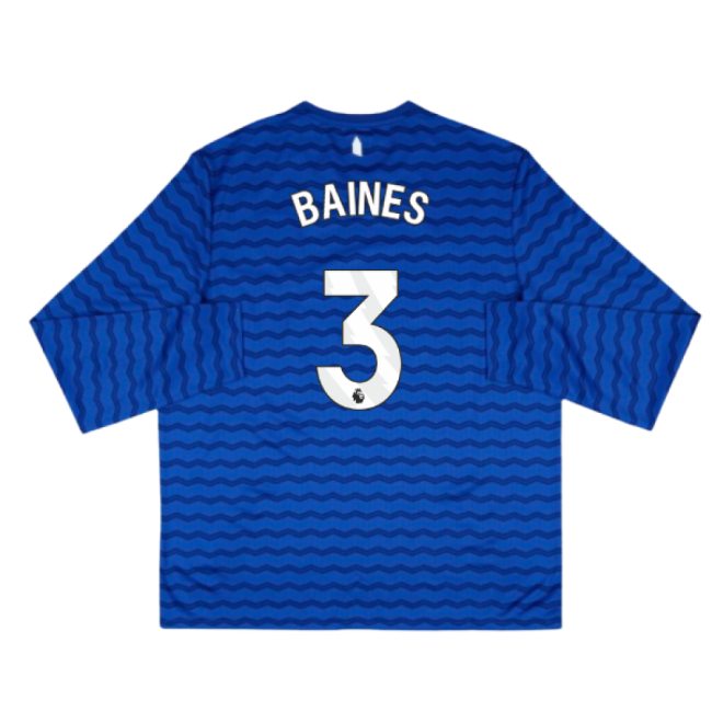 2025-2026 Everton Home Long Sleeve Shirt (Baines 3)-Vantage Point Soccer